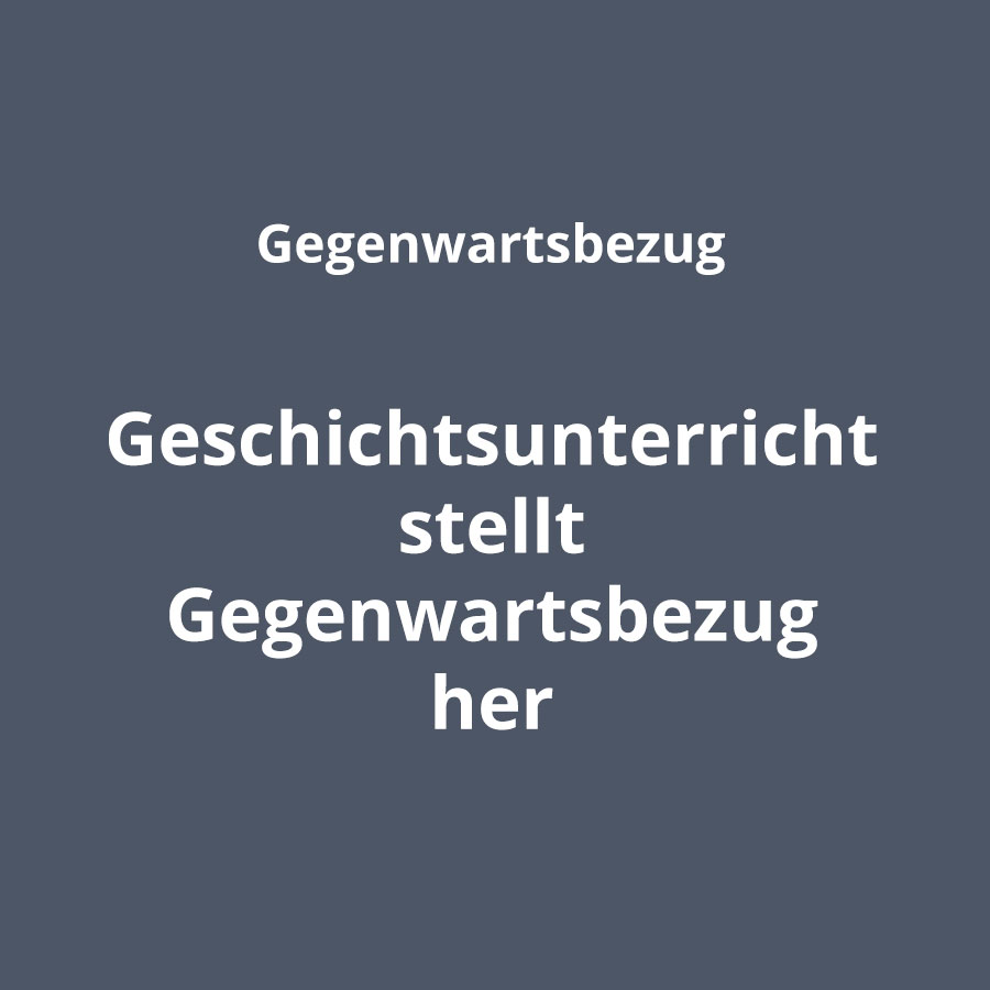 Fachdidaktische Prinzipien Gegenwartsbezug