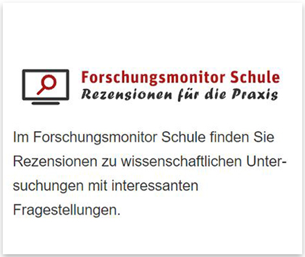 Kachel Forschungsmonitor Schule 