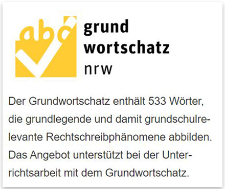 Kachel Grundwortschatz NRW