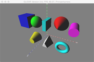 Grafik geometrischer Körper als Grundelemente