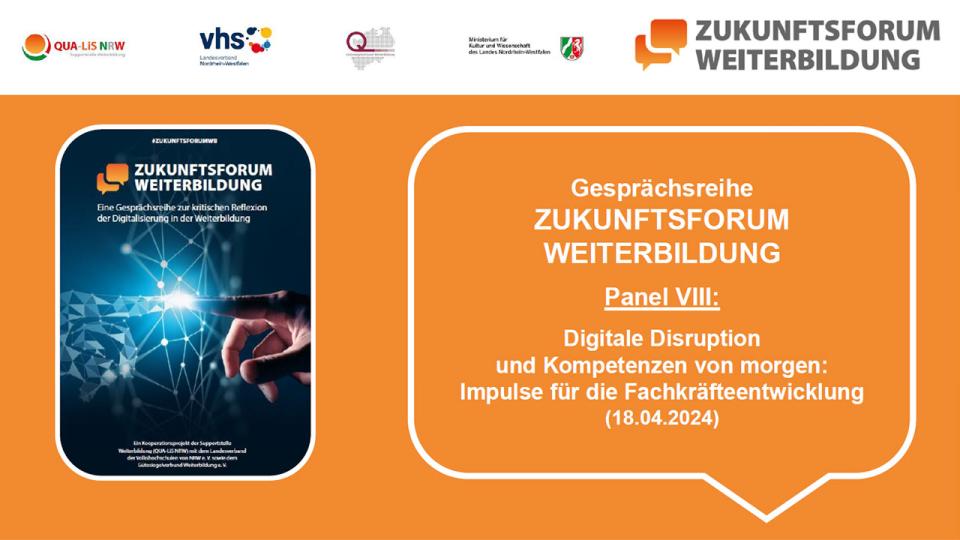 Titelseite Panel 8 Digitale Disruption und Kompetenzen von Morgen