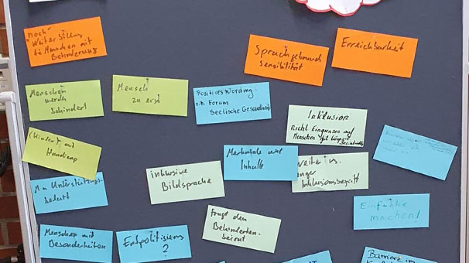 Ergebnisse Wording Fachtagung WW-WEITERBILDUNG INKLUSIV