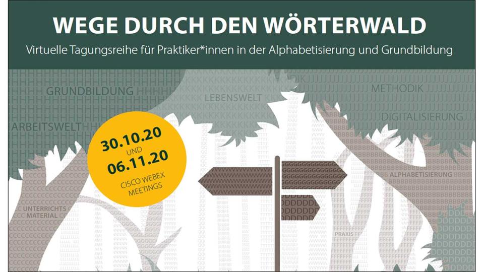 Plakat Wege durch den Wörterwald 2020