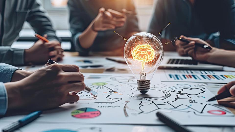 Kreatives Business-Team für Brainstorming und Ideenfindung für innovative Projekte