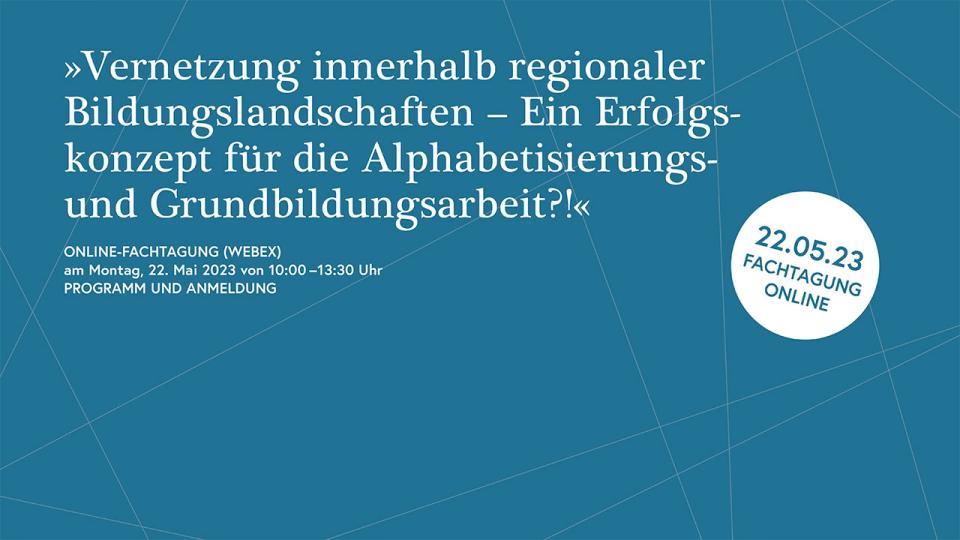Werbeflyer Vernetzung innerhalb regionaler Bildungslandschaften 05/2023