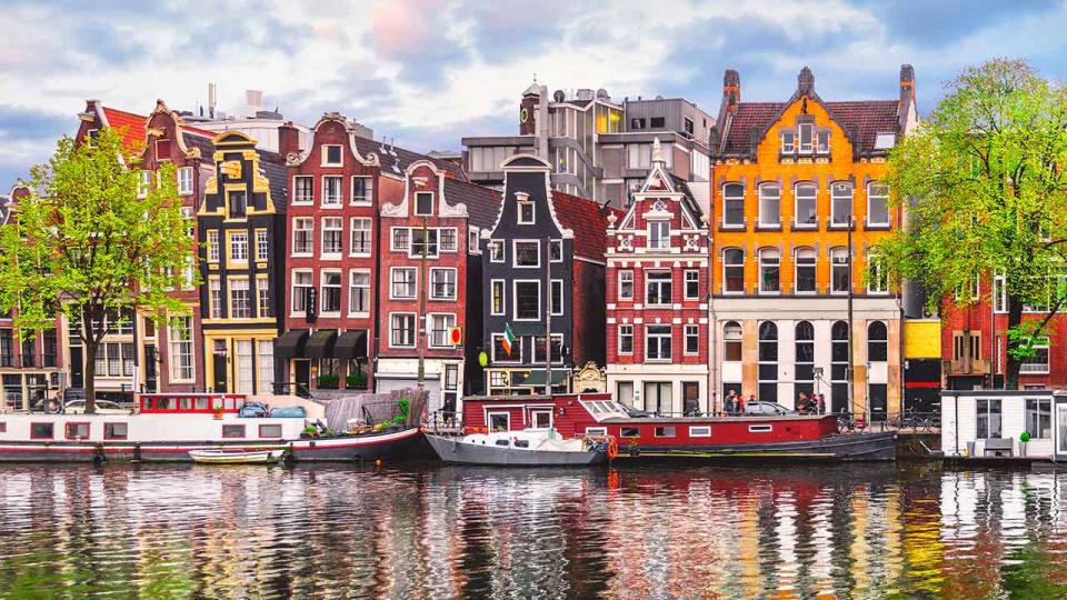 Grachten, Amsterdam, bunte Häuser 