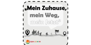 Logo Podcast Allgemein mit Schriftzug "Mein Zuhause, mein Weg, mein Jetzt"