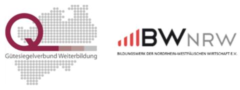 Logo Bildungswerk NRW und Gütesiegelverbund